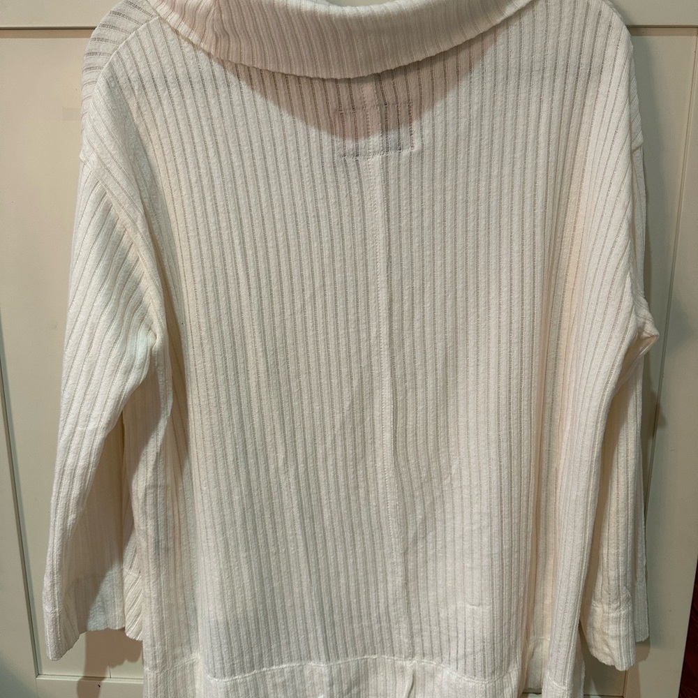 Maeve White Ribbed Sweater - Picture 2 of 3